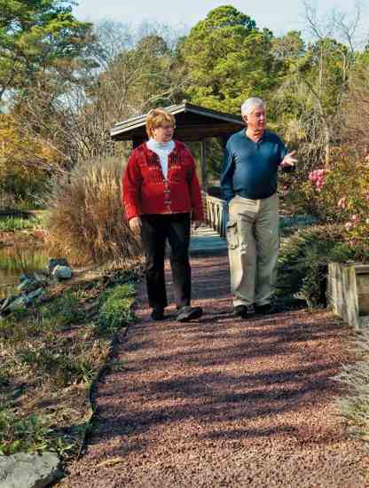 Daily walks on the trails help Trina and Stu connect with nature and relax.